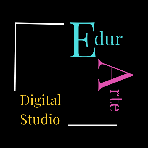Logotipo EdurArte versión marco sobre negro